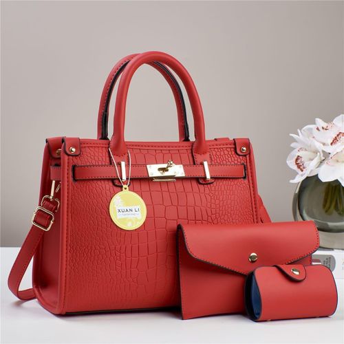 3pcs Latest Design Quality Leather Official Handbags & Purses Set bags
