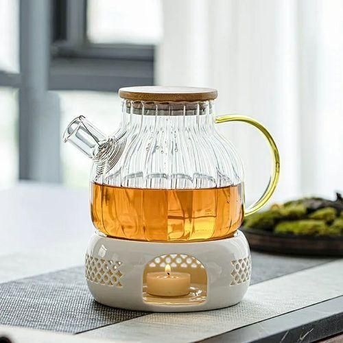 1000ml Heat Resistant Glass Tea Pot+Bamboo Lid