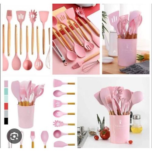 11pc nonstick silicon cookingserving spoon set