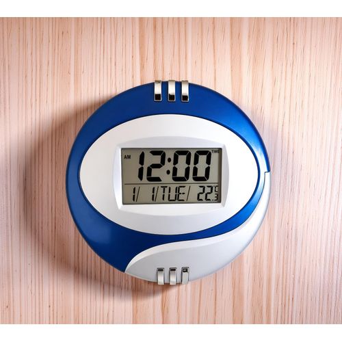 Dual Backlit LCD Display Alarm Modern Home Office Stylish Look Table and wall Mount Digital clock