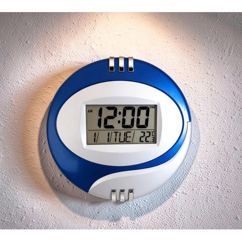Clear LCD Screen Digital Table and Wall Mount Clock with Alarm and Calendar Display for Desk