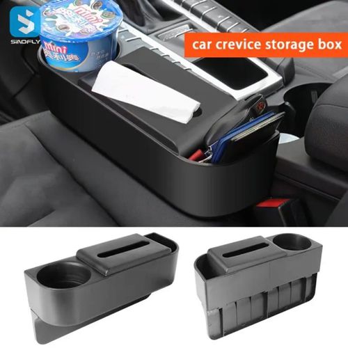 3 in 1 Car Seat Gap Organizer TIssue Box Cup Holder / bottle holder Phone, keys etc