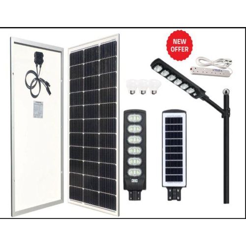 150 W solar panel All weather +300 W solar street lights +Extension +3 DC bulb