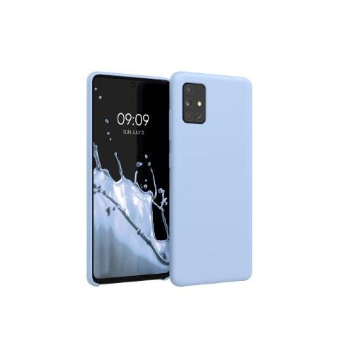 Soft Silicone Back Cover for Samsung Galaxy A51 - Light Blue, anti-fingerprint, anti-scratch, durable silicone case
