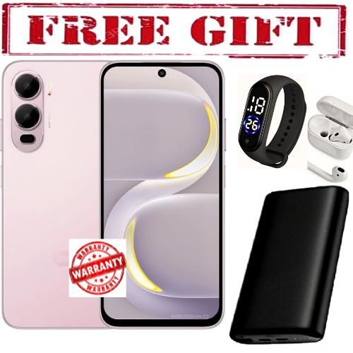 City 200, 6.75", 6GB RAM + 128GB, 5200mAh (Dual Sim)- COMES WITH FREE LED WATCH , POWERBANK AND AIRPODS FOR YOU pink