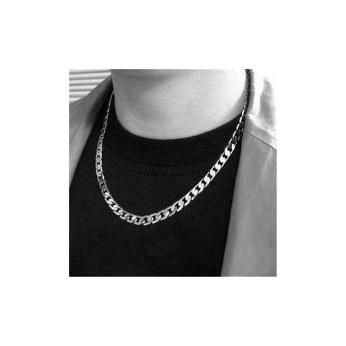 Shiny Mens Iced Out Silver Miami Cuban Link Chain