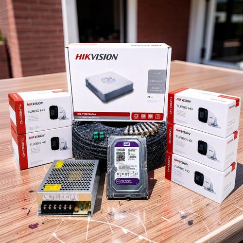 1080P CCTV Camera Security Package for Home Office Retail Store and Warehouse Use 5 1080P Full HD 2MP CCTV Cameras Complete System Kit With 500GB Harddisk+8 Channel DVR Machine