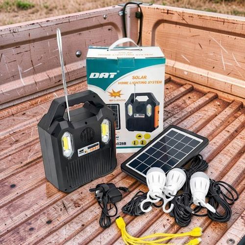 DAT AT-9028B Home Solar Lighting System Kit Solar Charging Energy Efficient LED Bulb Lighting