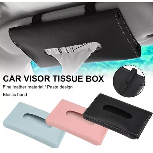 Universal Car Tissue Box Car Sun Visor Leather Tissue Holder Leather Car Sun Visor Tissue Box Holder Car Stuff AccessoriesCar Tissue Box Car Sun Visor Tissue Box Holder Auto Interior Storage Mask Storage Box Decoration For Universal Car Accessories