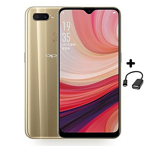 Oppo A7 - 6.2" - 64GB+3GB [Dual SIM] 4G - Gold + FREE OTG Cable @ Best