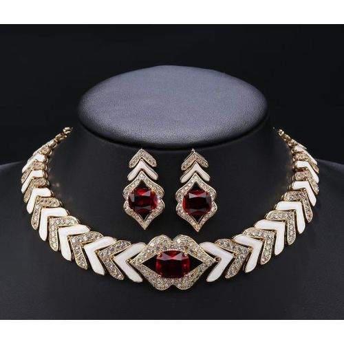 Chevron Gemstone Red Ruby Luxury set