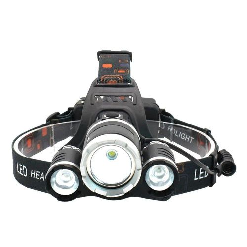 Standard Head Torch Light Waterproof 3 LED, Four-Mode, Rechargeable Head Lamp