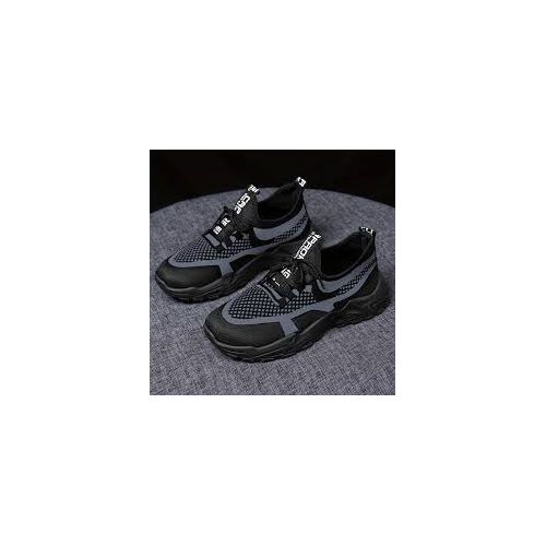 Women Comfortable Non Slip Casual Shoes Breathable Mesh Black-EU 38