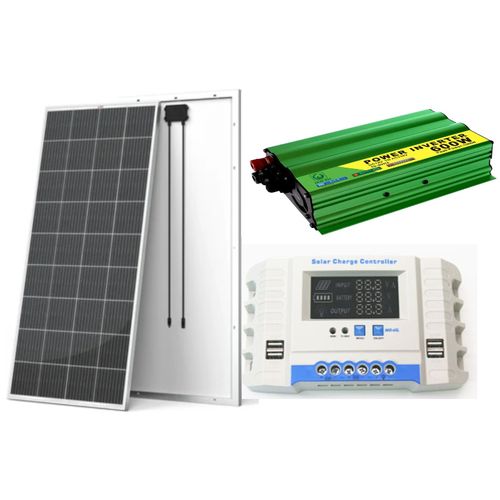 600Watts Solar Panel 25 Years Warranty All Weather Mono Solar Panel + Free 20A Solar Charge Controller + Free 600W Solar Power Inverter DC To AC Solar Inverter