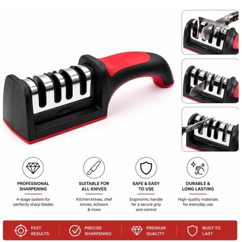 Knife Sharpener with Non-Slip Base