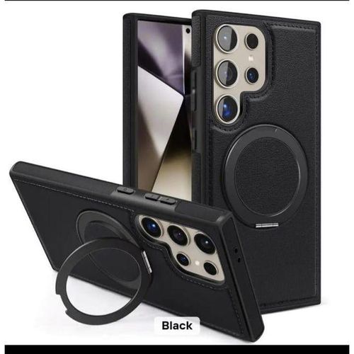 for Samsung Galaxy S25 Ultra Case with Stand Compatible with Magsafe, Slim PU Leather & Rubber Drop Proof Magnetic Kickstand Protective