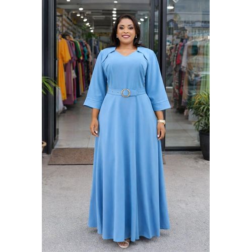 Ladies Perfect Design Blue Sky Maxi Dress