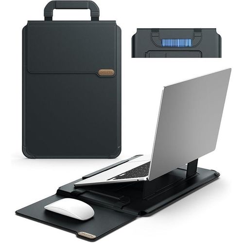 14 inch Laptop Sleeve with Handle 4-in-1 2 Stand Modes MacBook Sleeve with Adjustable Stand Mouse Pad Slim Laptop CaseCOVER 14 inch