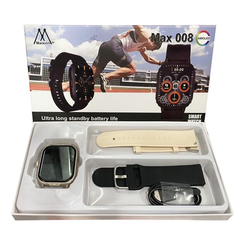 Max 008 smart watch 2 colours amoled screen