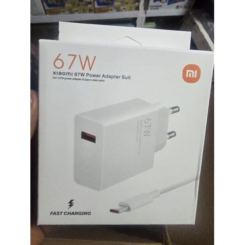 Mi 67W USB-C Adapter + Type-C Cable for Fast Charging Smartphones