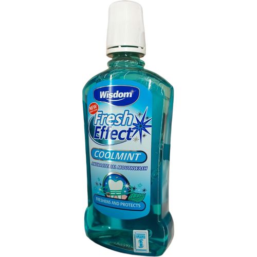 Fresh Effect Antibacterial Mouthwash COOLMINT FRESHENS PROTECTS Mouth wash Wısdom