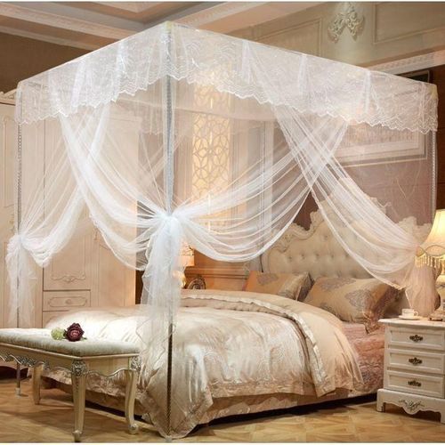 5 By 6 White Mosquito Net With Portable Metallic Stand