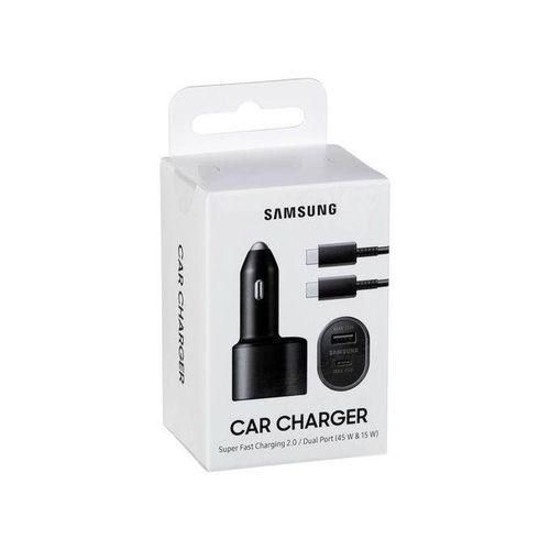Car Charger Super Fast Charging 20 Dual Port 45W and 15W USB-C Car Adapter Compact Durable Charger for Galaxy Devices Tablets Smartphones On-the-Go
