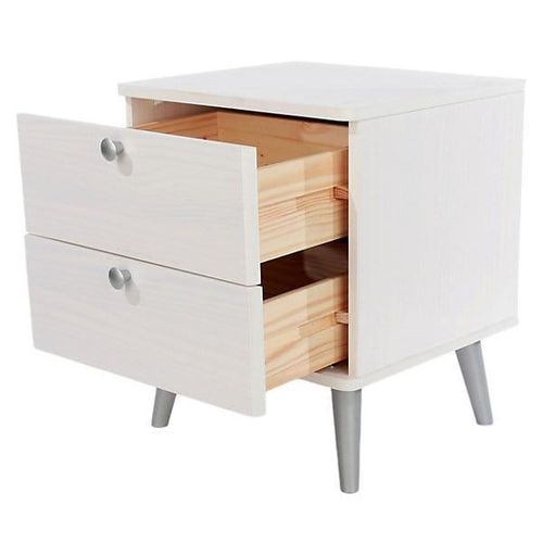 Executive Modern Bedside Table with Dream, Night Stand Table with 2 Drawers, Lofka Bedside Table for Bedroom