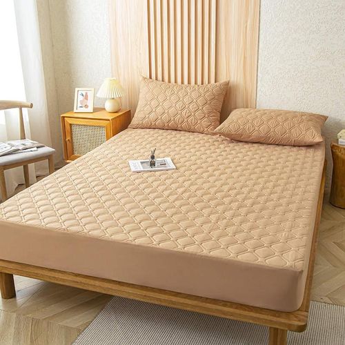 Quilted Waterproof Mattress Protector - Beige