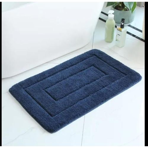 Blue bathroom mats