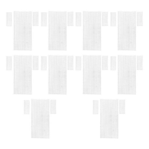10 Pieces Handmade Plastic Mesh Canvas Sheets Bag Making Handbag