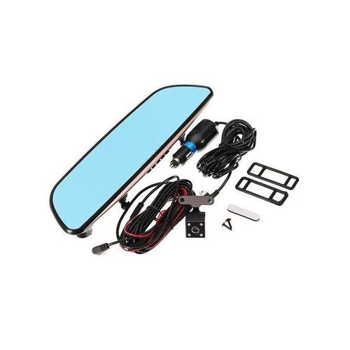 Vehicle Blackbox DVR Mirror Dashcam Dual Lens Full HD 1080P 4.3 Inch LCD Car Camera Night Vision Loop Recording Motion Detection Parking Monitor