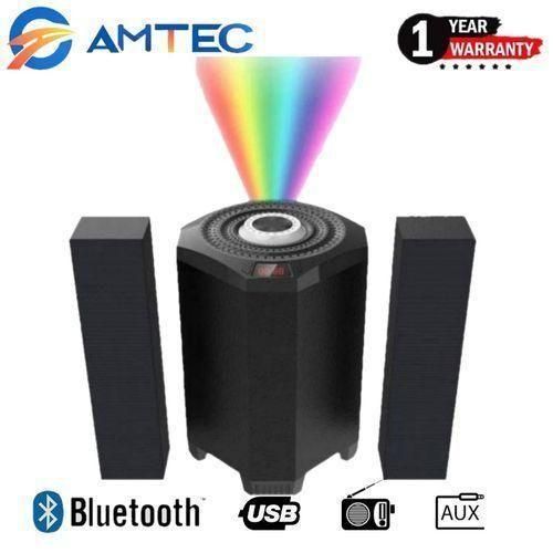 AM-006 2.1-channel X-Bass MultiMedia Speaker System, 15,000W (PMPO), with Bluetooth, USB, SD card, AUX, and FM tuner support, with Remote control