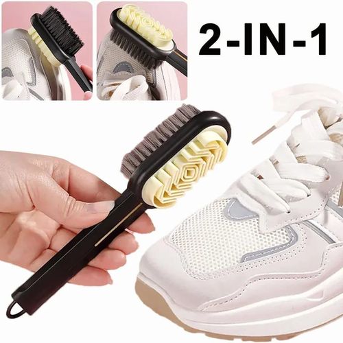 Double sided suede shoes cleaning brush