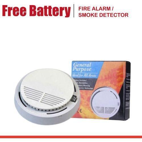 Smoke Detector Fire Alarm Wireless + 9V Battery