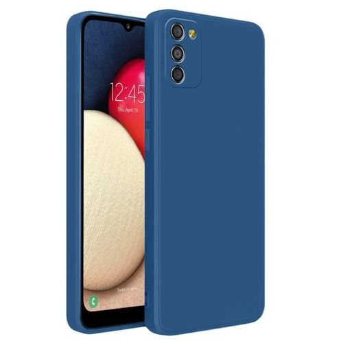 Soft Silicone Back Cover for Samsung Galaxy A02s - Blue, anti-fingerprint, anti-scratch, durable silicone case
