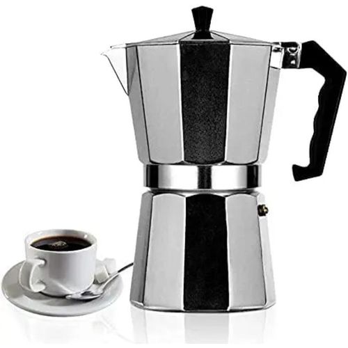 Classic Aluminum Italian Espresso Moka Coffee Maker 600ml Stove Top Induction Pot Silver