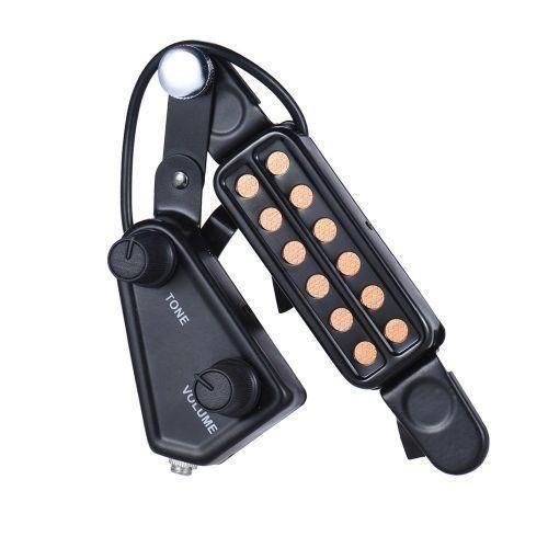 12-hole Acoustic Guitar Sound Hole Pickup Magnetic Transducer With Tone Volume Controller Audio Cable NO5122