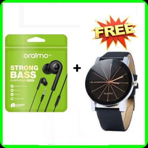 Strong BassHDEarphone Mic -BlackFree Watch