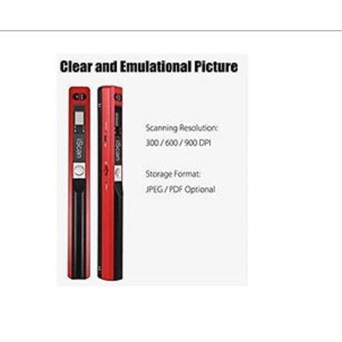 A4 Handy Wand Portable Scanner, Uses 2Xaa Batteries, Jpeg/Pdf W/Ocr Software, Supports Micro Sd (Max 32Gb)