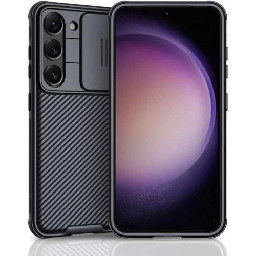 Nilkin S23 Case with Camera Cover, for Samsung Galaxy S23 Slim Protective Phone Case, Rugged Case for Samsung S23 5G 2023 - Black 6.1'' (Classic Black)