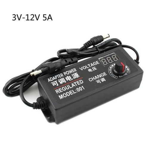 Adjustable AC To DC Power Supply 3V 5V 6V 9V 12V 15V 18V 24V 3A 5A Power Supply 8 Pin DC 48W 60W 72W Adapter