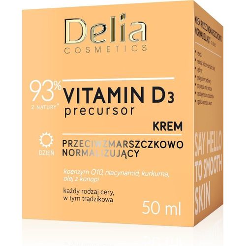 Vitamin D3 Precursor Anti-Wrinkle Normalising Day Cream – All Skin Types - Acne Skin - Hydrating, Firming – Reducing Sebum – Co-Enzyme Q10 –Niacinamide – Tumeric – Hemp Oil day cream