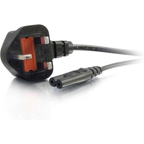 C7 Power Cable BS1363 to IEC 60320C7 Figure 8 Power Lead Black