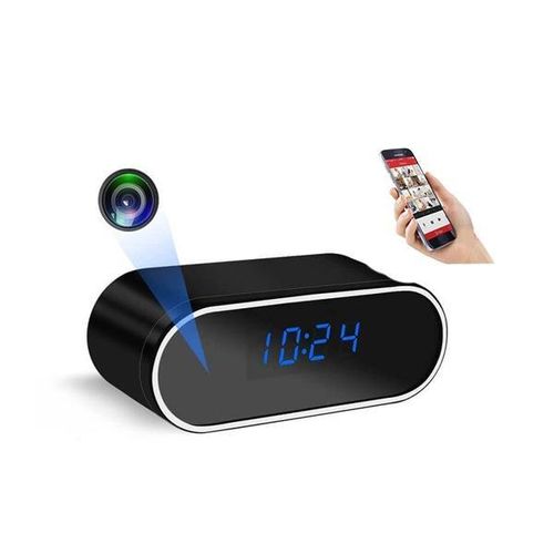 APP Remote View Night Vision 247 Operation 1080P Full HD 4K Home and Office Security Surveillance Monitoring Alarm Mini Table Clock WiFi Spy Hidden Camera Audio Video Recorder