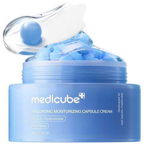 Hyaluronic Moisturizing Capsule Cream. Deeply Hydrates, Moisturizes, Smooths the skin, Glows, Plumps, Firms the skin, Locks in Moisture, Protect the skin barrier & Improve skin elasticity