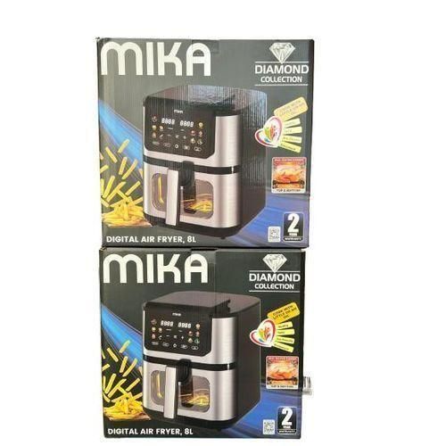 MIKA Air Fryer, Digital, 8L, Black & Stainless Steel