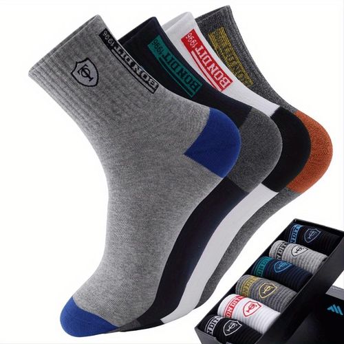 10 pairs of men's cotton sweat-absorbing sports socks,