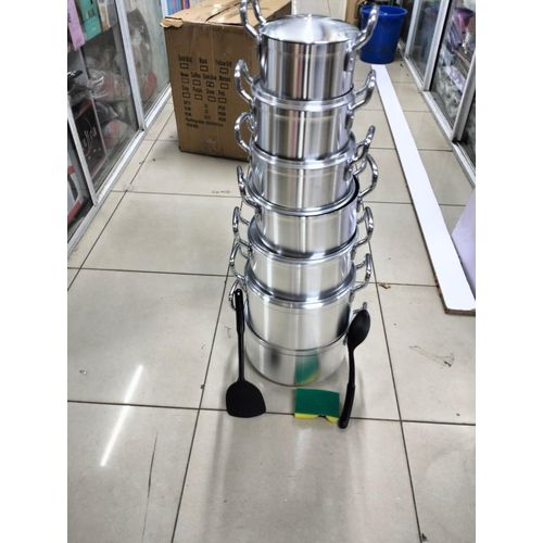 Original Tornado (TC) Cookware Set Sufuria – With Free 2pcs Plastic Serving Spoons & 1 Scotch