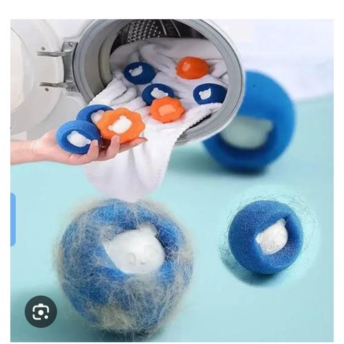 Reusable pet hair remover for laundry